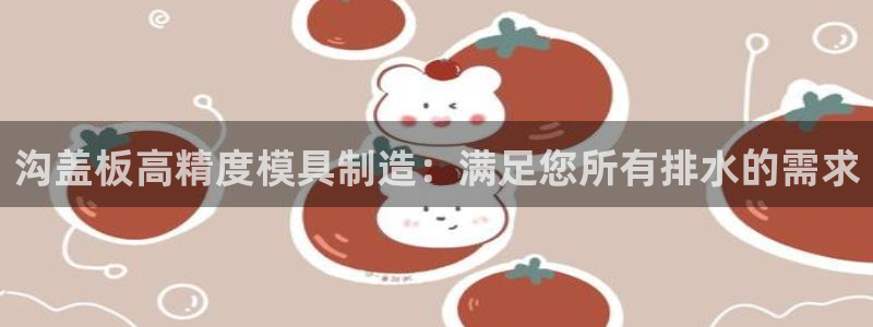太阳集团城娱8722：沟盖板高精度模具制造：满足您所有排水的需求