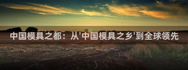 太阳国际游戏平台：中国模具之都：从\'中国模具之乡\'到全球领先