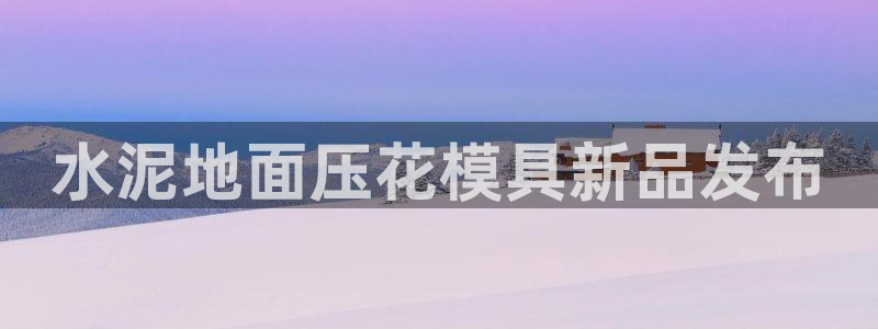 太阳成集团tyc33455cc平台：水泥地面压花模具新品发布