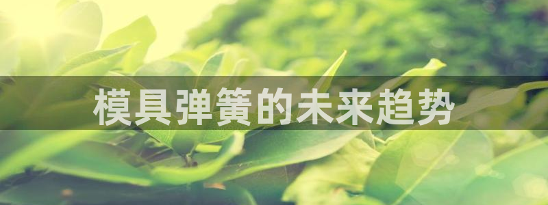 太阳成集团tyc33455cc官网：模具弹簧的未来趋势