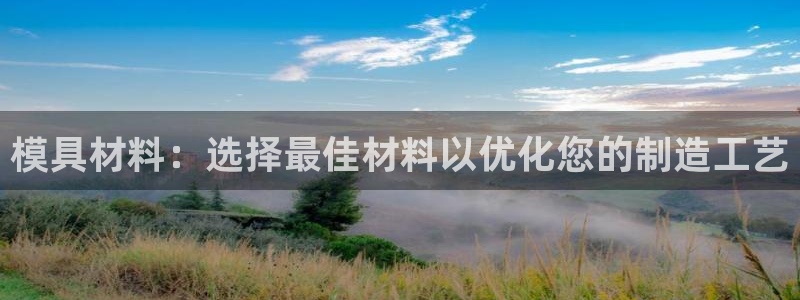 太阳成集团游戏古天乐：模具材料：选择最佳材料以优化您的制造工艺