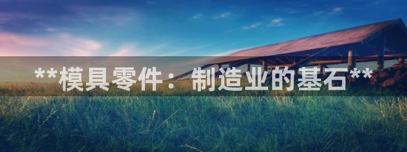 太阳成集团是什么：**模具零件：制造业的基石**