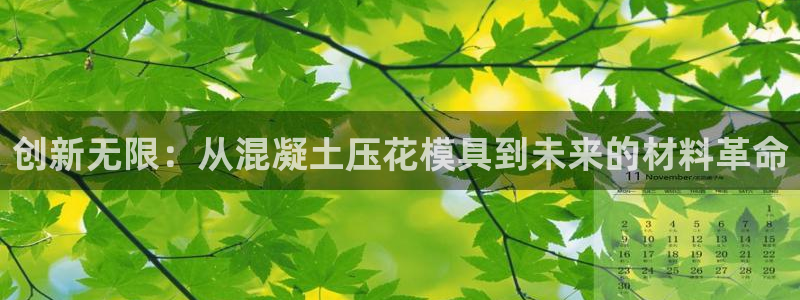 太阳集团城网站2：创新无限：从混凝土压花模具到未来的材料革命